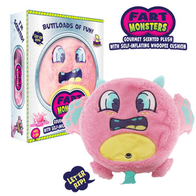 Fart Monsters Squeeky bubblegum scent adds nostalgic playtime and hugs.
