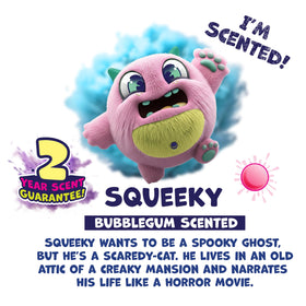 Fart Monsters Squeeky collectible plush for display and gifting.