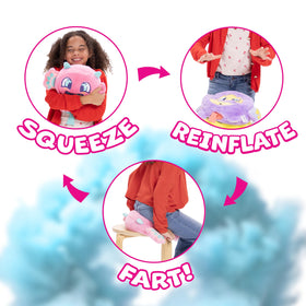 Fart Monsters Squeeky soft 16-inch plush for cuddling and play.