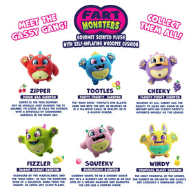 Fart Monsters Zipper cosmic aurora glow for night-time display