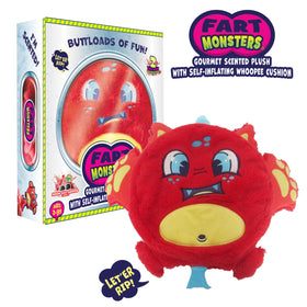 Fart Monsters Zipper self-inflating cushion ready for pranks