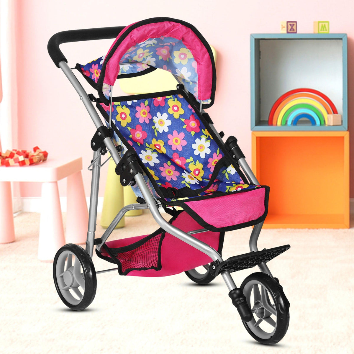 Fash N Kolor safety-tested doll stroller with hypoallergenic materials