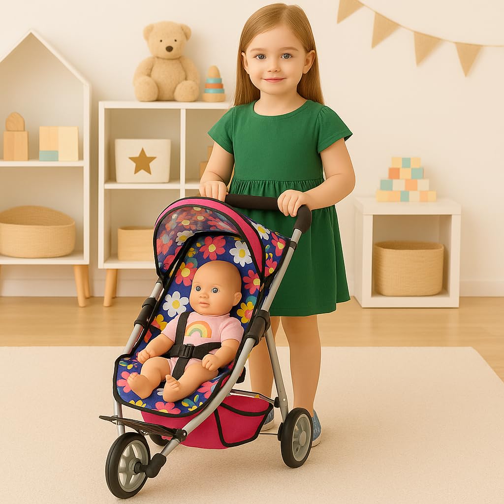 Fash N Kolor stroller seat belt keeps dolls secure during pretend rides