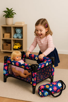 Fash N Kolor Blanket Included for cozy baby doll naps.