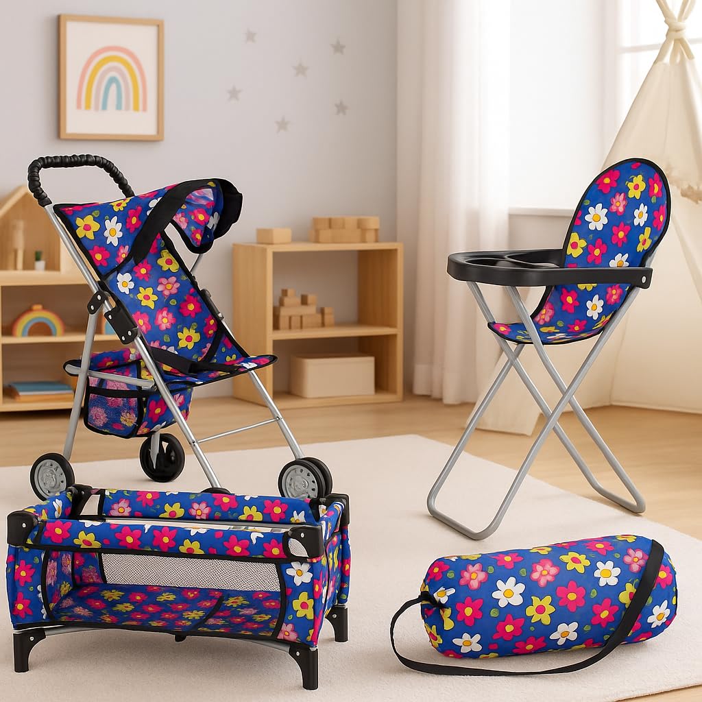 Fash N Kolor doll high chair for realistic doll meals and seating