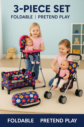 Fash N Kolor easy-assembly doll pram for quick setup and fun
