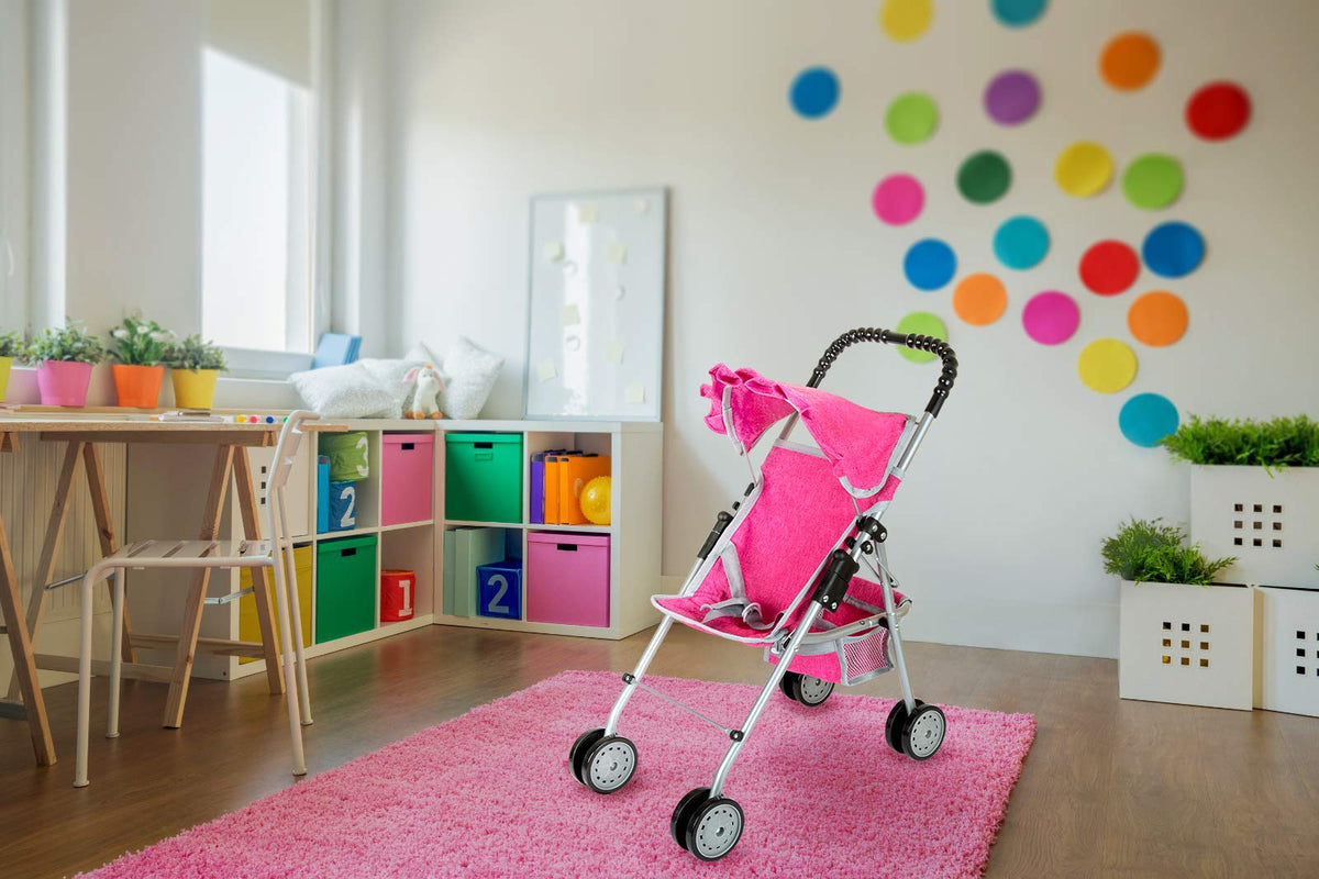 fash-n-kolor Doll-stroller fits up to 18-inch dolls.