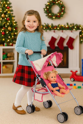 Fash N Kolor Doll Stroller basket is removable for easy cleanup.