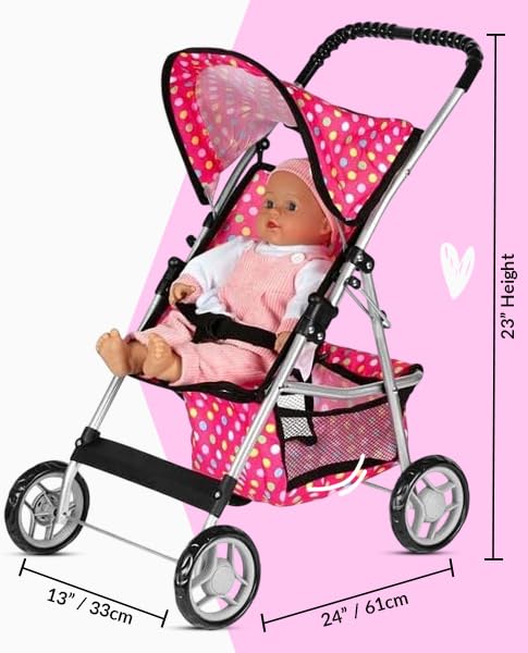 Fash N Kolor stroller with bigger wheels for smooth outdoor play.