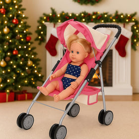 Fash N Kolor Doll Stroller compact storage for small spaces.