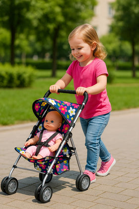 Fash N Kolor doll stroller hood open for imaginative play
