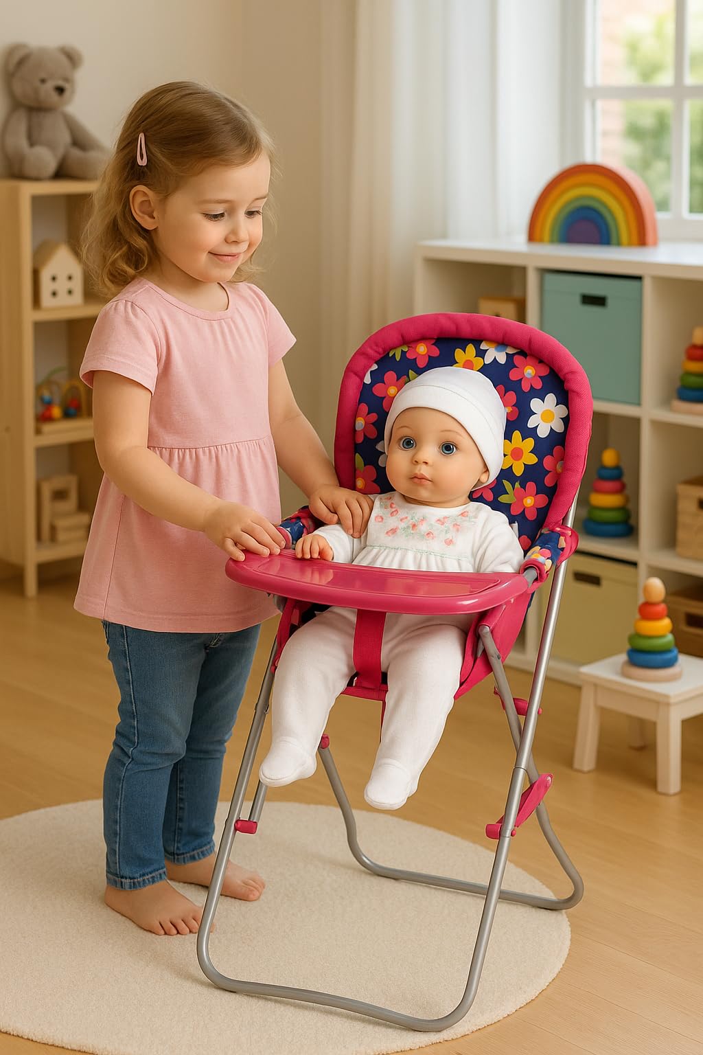 Fash N Kolor flower-print design adds cheerful playroom color