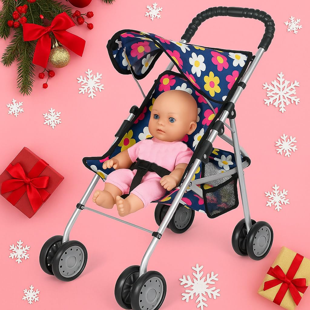 Fash n Kolor foldable doll pram frame for easy storage