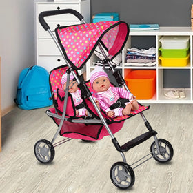 Fash N Kolor Foldable Doll Stroller for compact storage.