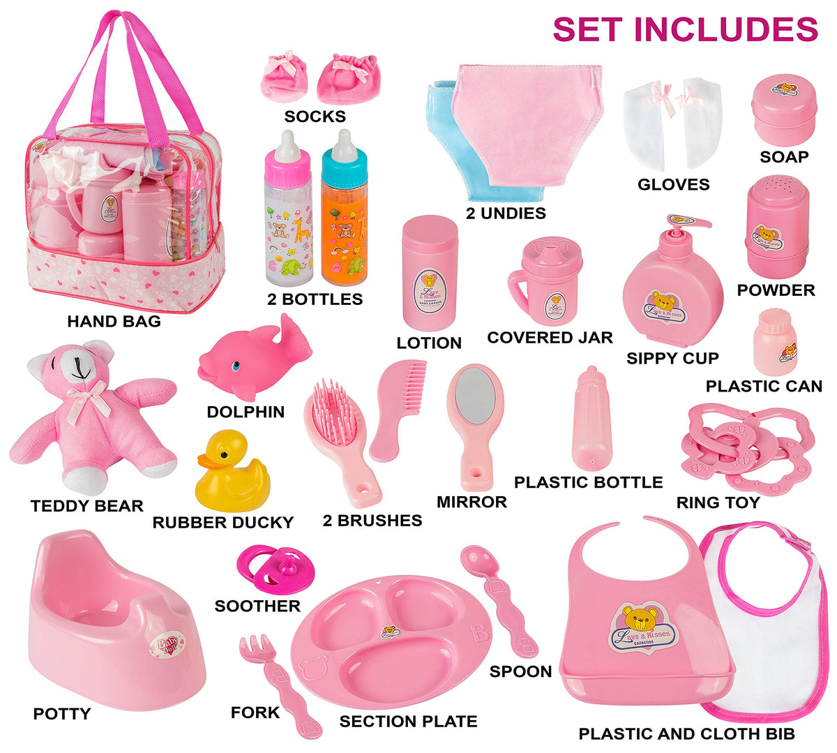 fash n kolor my sweet baby feeding set durable graphics support repeated play