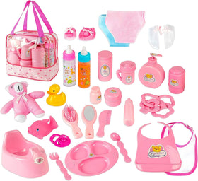 fash n kolor my sweet baby feeding set see-through bag for easy storage and pretend play