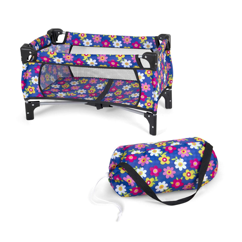 Fash N Kolor Pack N Play Box shows compact storage and rapid setup for 20-inch dolls.