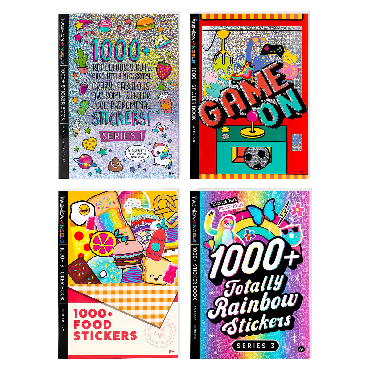 Fashion Angels sticker books cover with vibrant designs inviting creative projects.