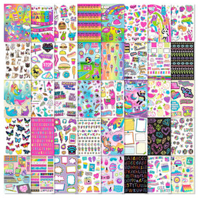 Fashion Angels stickers on guitars and skateboards unleash portable creativity.