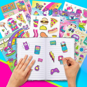 Fashion Angels stickers on notebooks brighten study gear with playful accents.