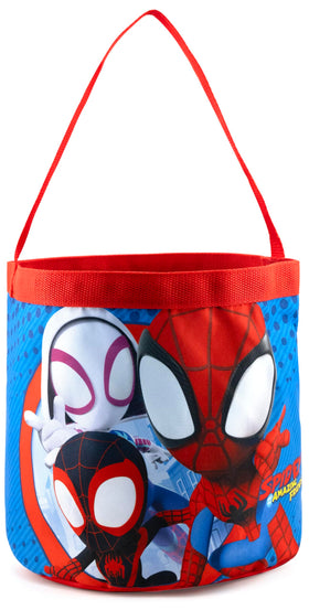 Fast Forward Spidey and Friends Easter tote, front view, ideal for treats.