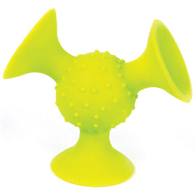 Fat Brain PipSquigz dishwasher-safe silicone for easy cleaning.