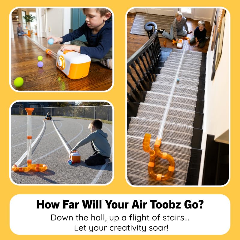 Hallway play setup with Air Toobz Mega Run inspires creative motion