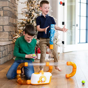 Whirlwind end-attachments shown on Air Toobz tubes for versatile construction.