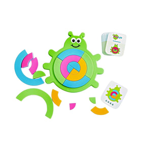 Fat Brain Toys Bugzzle flip and arrange activity encourages fine motor skills and quick pattern matching