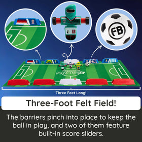 Fat Brain Toys Foosbots barriers and score sliders keep action on track.