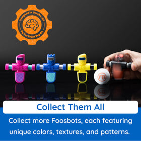 Foosbots foam ball is light and safe for kids aged 6+
