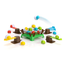 Fat Brain Toys Heap-O-Sheep paddock setup for family game night.