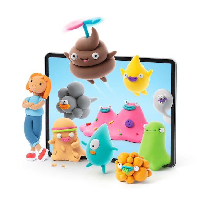 Fat Brain Toys Hey Clay Poop Oops clay creation session with kids building goofy characters
