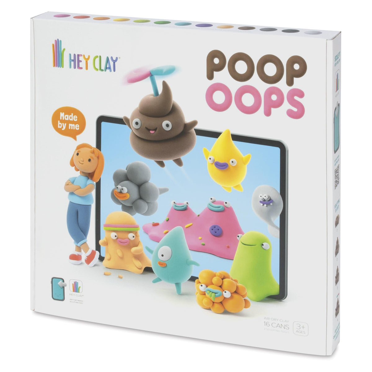 Fat Brain Toys Hey Clay Poop Oops unboxing with colorful clay cans for imaginative play