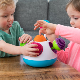 Fat Brain Toys Klickity stable base grips prevent slips during push-and-pull play.