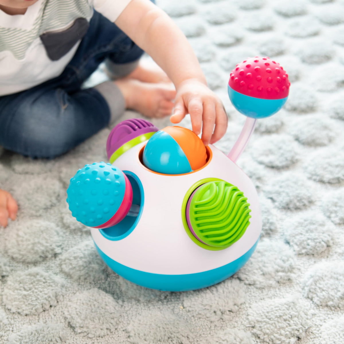 Fat Brain Toys Klickity texture variety offers varied tactile cues for curious little hands.