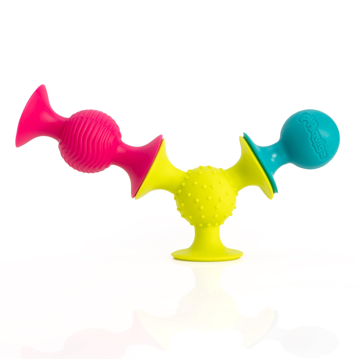 pipSquigz textured bumps encourage tactile exploration during bath time with Fat Brain Toys