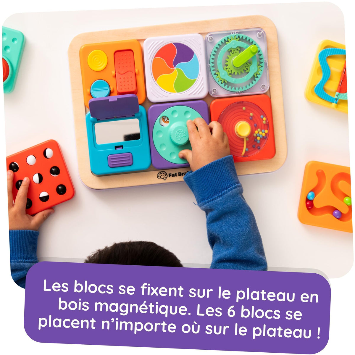 Fat Brain Toys PlayTab Essentials color wheel tile inspires visual tracking and color recognition.