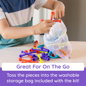 Fat Brain Toys Plip Kit with Plip Links expands construction possibilities.