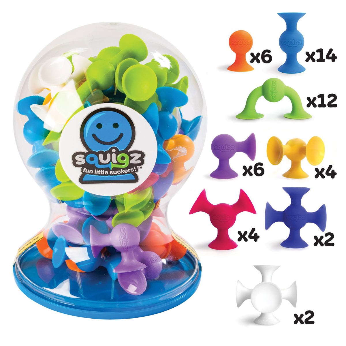 Kids stacking Squigz Deluxe pieces to explore problem solving