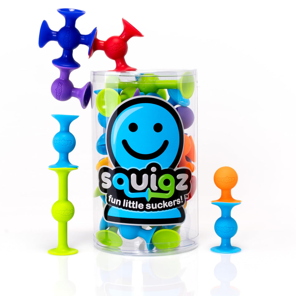 Fat Brain Toys Squigz Starter Set bath-time fun with suction cups for sensory play