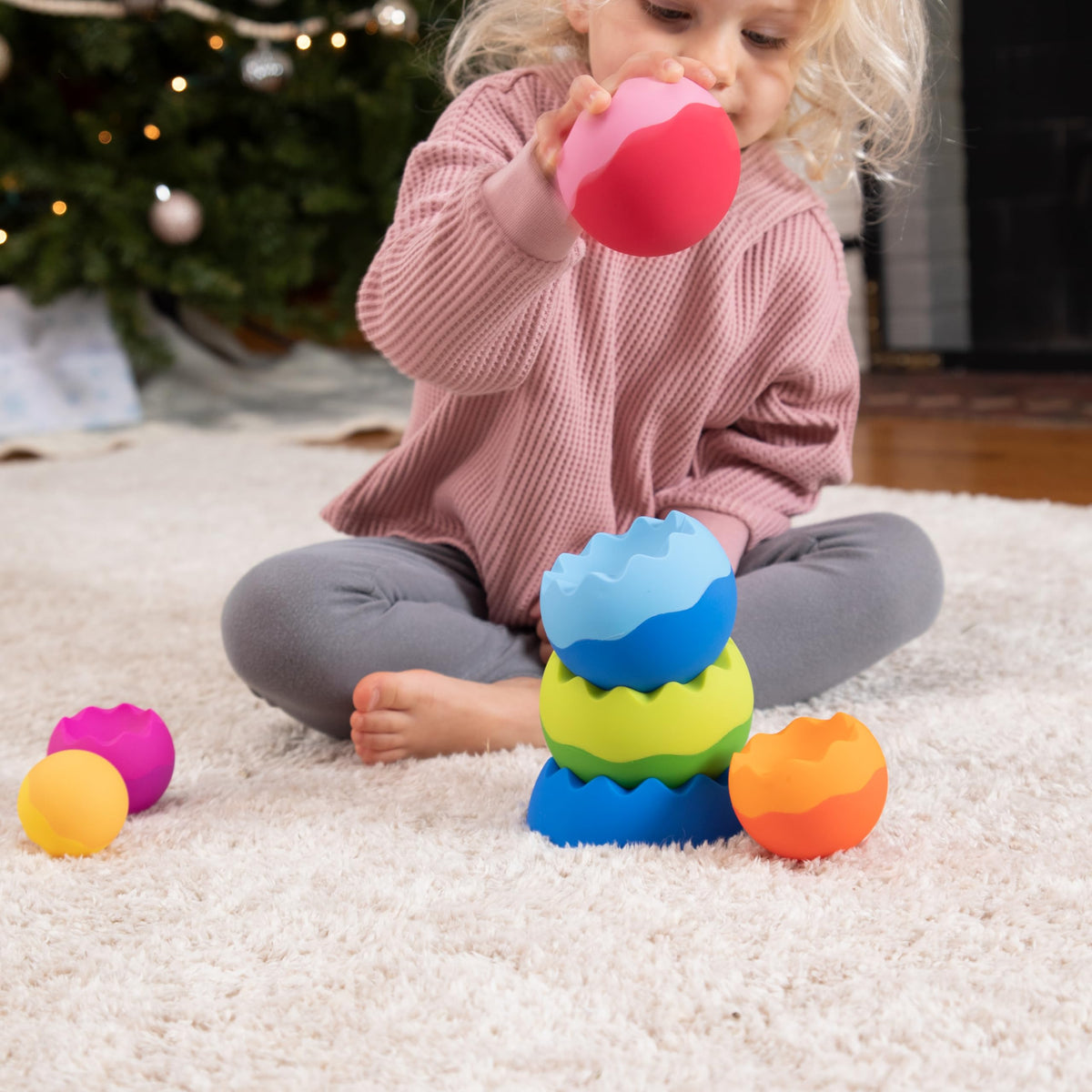 Fat Brain Toys Tobbles Neo imaginative play with bright colors sparks creativity.
