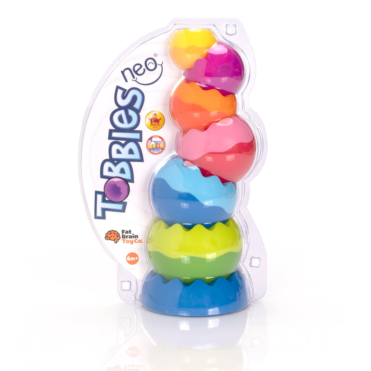 Fat Brain Toys Tobbles Neo safe ABS plastic ensures durable, BPA-free construction.