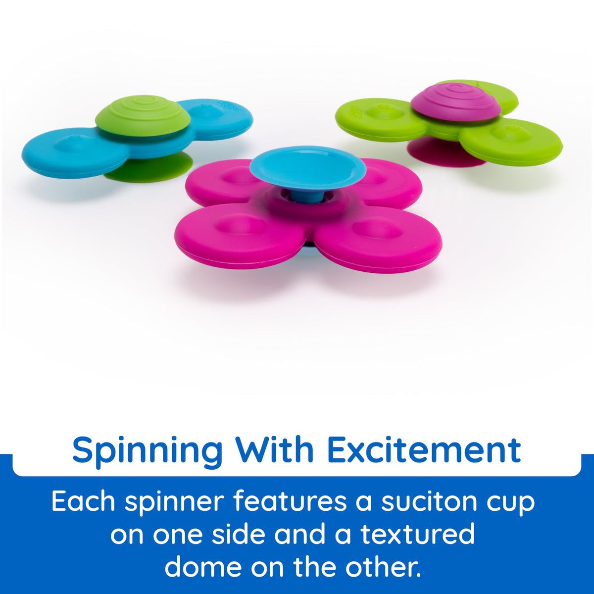 Whirly Squigz textured spins support fine motor skills