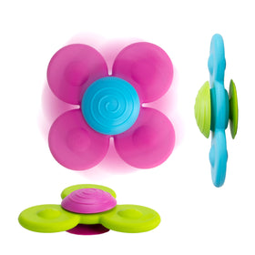 Fat Brain Toys Whirly Squigz three silicone spinners engage curious hands