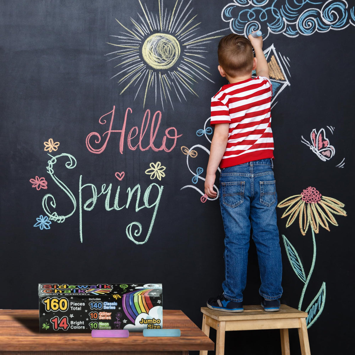 Fat Zebra Designs durable jumbo sticks designed for long-lasting sidewalk art.