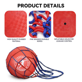 FATEUAER 10-inch blue kickball for high visibility and durable outdoor play.
