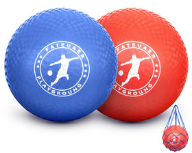 FATEUAER 10-inch red kickball for vibrant outdoor play and easy park games.