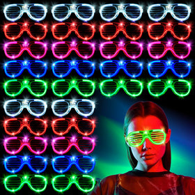 FathiSooc LED glasses pink neon glow for vibrant party fun