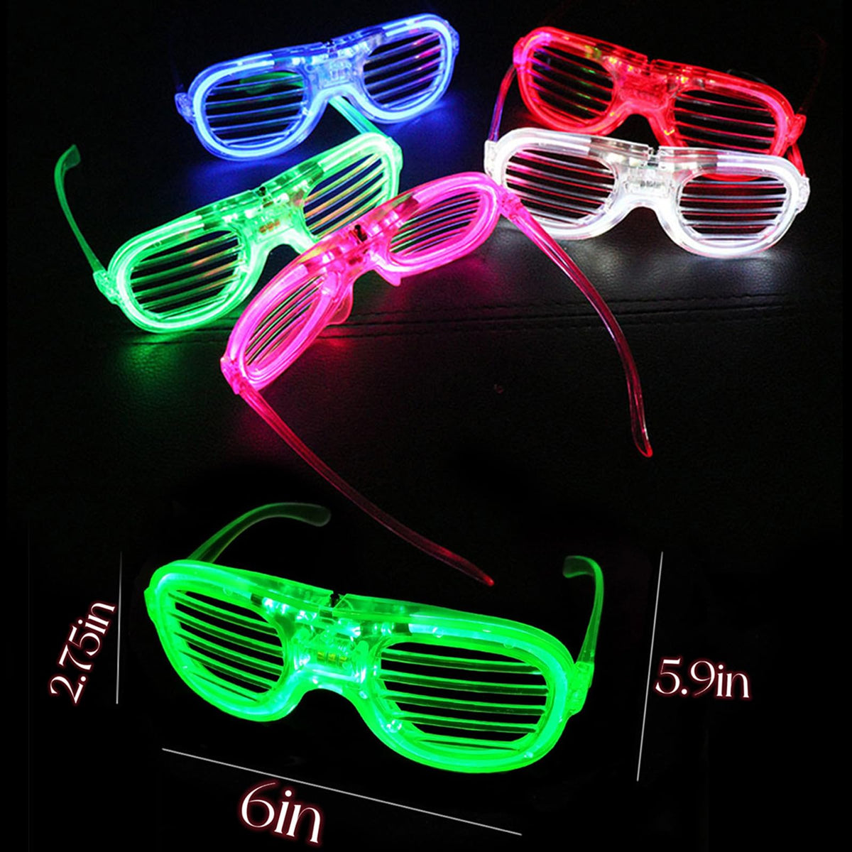 FathiSooc LED glasses red neon glow for high-contrast looks